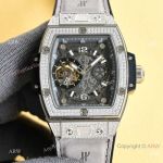 Iced Out Hublot Spirit of Big Bang Stainless Steel Replica Watches 47x52mm